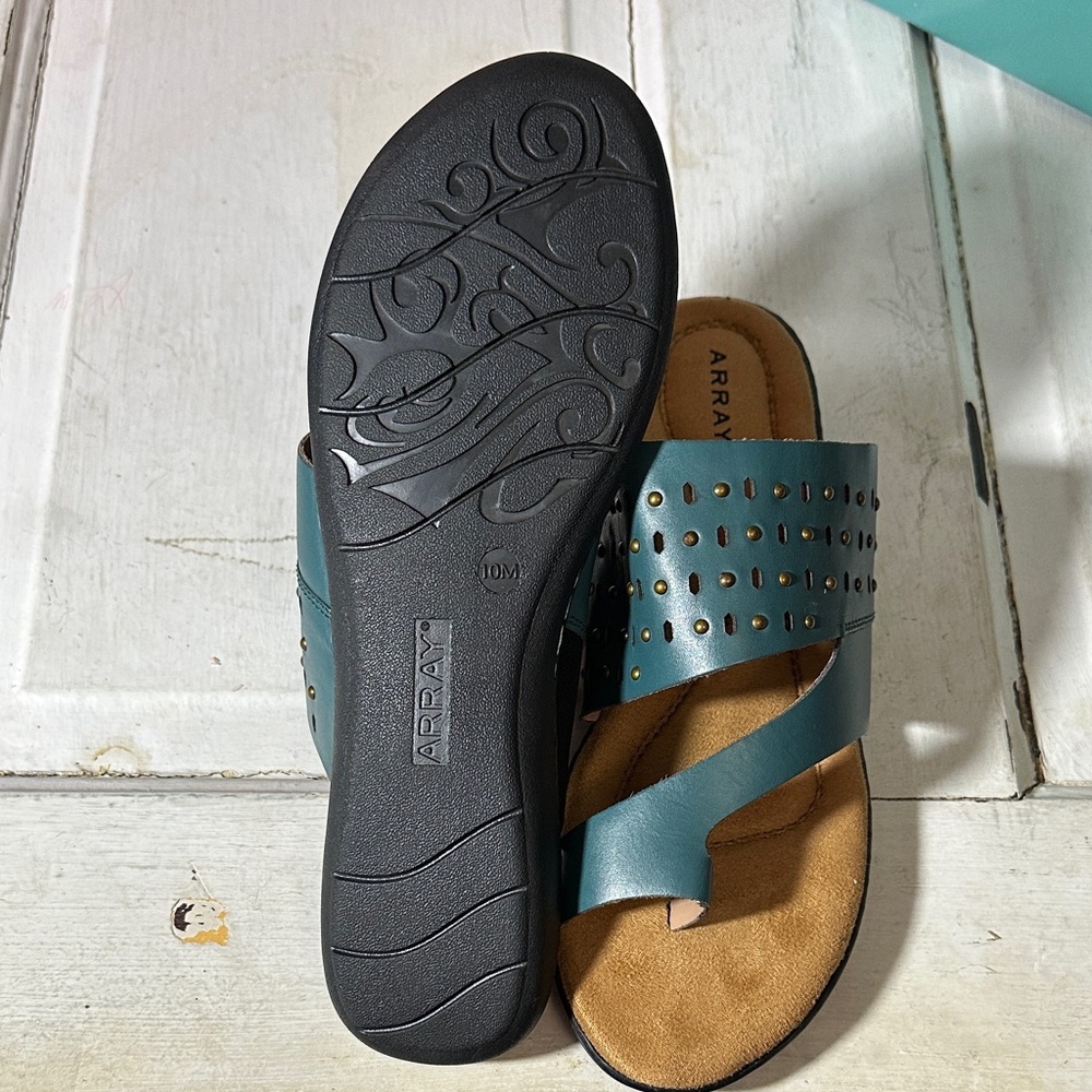 Array Leather Perforated Slide Sandals - Picture 4 of 4